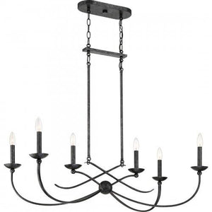 Quoizel CLL638OK Calligraphy Island 6 light old black Island Light