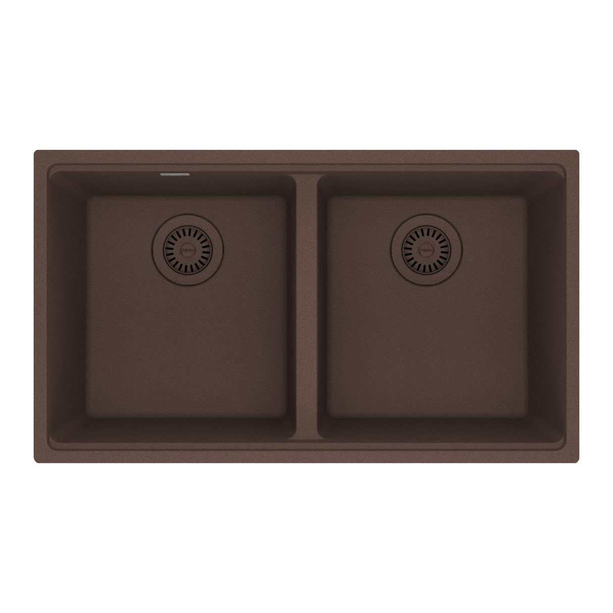 FRANKE MAG1201414-MOC Maris Undermount 31-in x 17.81-in Granite Double Bowl Kitchen Sink in Mocha In Mocha