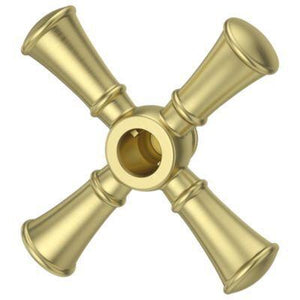 Tisbury Optional Cross Handle - Tub/Shower in Brushed Gold