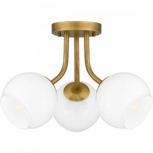 Quoizel QSF5613WS Quoizel Semi-Flush Mount Semi flush 3 lights weathered brass Semi-Flush Mount