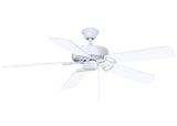 Matthews Fan AM-USA-WH-52 America 3-speed ceiling fan in gloss white finish with 52" white blades. Assembled in USA.