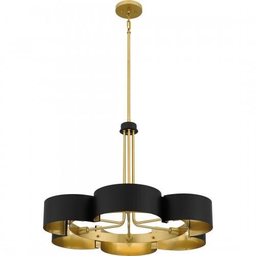 Quoizel BSM5028MBK Balsam Chandelier 6 lights matte black Chandelier