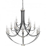 Quoizel ANA5015K Alana 15 light chandelier mystic blk Chandelier