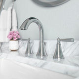 Saxton 2-Handle 8" Widespread Bathroom Faucet in Polished Chrome