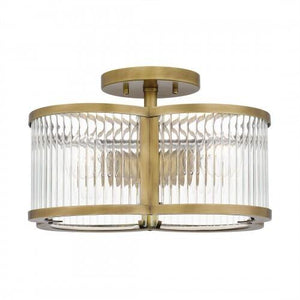 Quoizel ASR1715WS Aster Semi flush 3 lights weathered brass Semi-Flush Mount