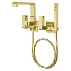 Verve Wall-mount Tub Filler without Handles in Brushed Gold