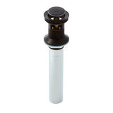 Push and Seal All Metal Drain in Matte Black