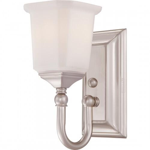 Quoizel NL8601BN Nicholas Bath wall fixt brsh nikl 5"w Wall Sconce