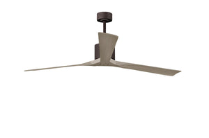 Matthews Fan NKXL-TB-GA-72 Nan XL 6-speed ceiling fan in Matte White finish with 72” solid gray ash tone wood blades