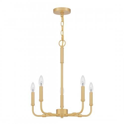 Quoizel ABR5018AB Abner Chandelier  5 light aged brass Chandelier