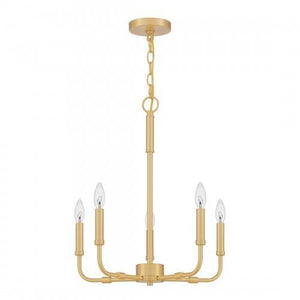 Quoizel ABR5018AB Abner Chandelier  5 light aged brass Chandelier