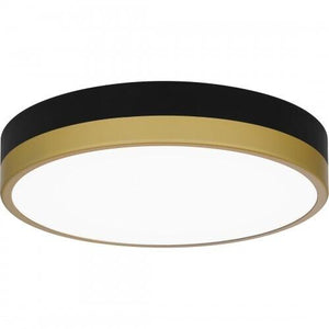 Quoizel WLN1611MBKG Weldin Flush mount led matte black gold Flush Mount