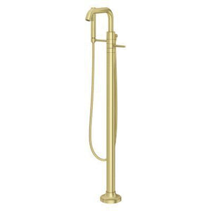 Pfister Brushed Gold 2-handle Tub Filler With Hand Shower LG6-1TNTBG