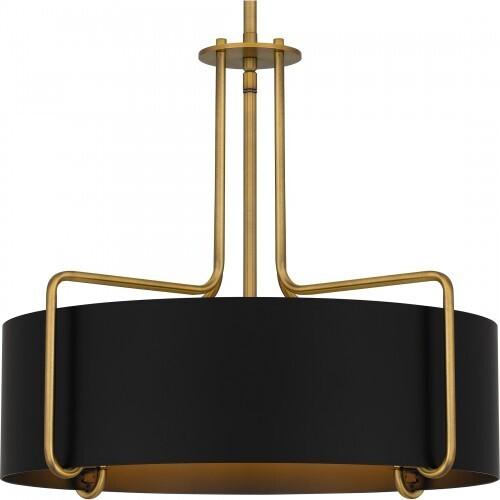Quoizel QP5596AB Quoizel Pendant Pendant 4 lights aged brass Pendant