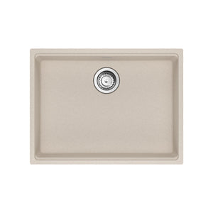 FRANKE MAG11023ADA-CHA-S Maris Undermount 25-in x 18.94-in Granite ADA Single Bowl Sink in Champagne In Champagne
