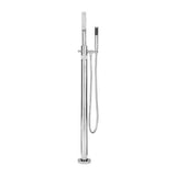 Modern Free Standing Tub Filler in Polished Chrome