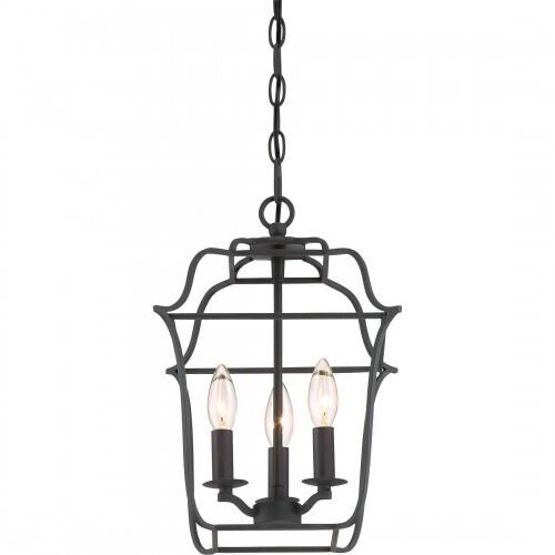 Quoizel GLY5203BA Gallery 3 light foyer ryl ebony Pendant