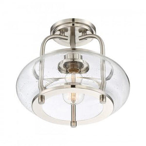 Quoizel TRG1712BN Trilogy Semi-flush 1-light brsh nikl Semi-Flush Mount
