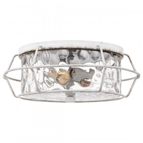 Quoizel QFL5338AWH Farragut Flushmount 3 lights antique white Semi-Flush Mount