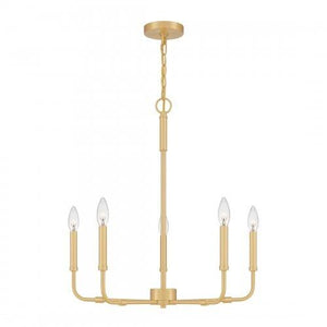 Quoizel ABR5024AB Abner Chandelier 5 light aged brass Chandelier