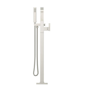 Gerber D300544BNT Brushed Nickel Square Floor Mount Tub Filler Trim Kit With Handshower