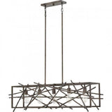 Quoizel BRH5042RT Brigham Linear chandelier 5 light restored bronz Island Light