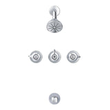 Gerber G004803183 Classics Three Handle Sliding Sleeve Escutcheon Tub & SH...