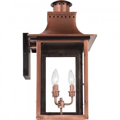 Quoizel CM8412AC Chalmers Outdoor wall lantern aged copr Outdoor Lantern