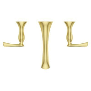 Pfister Brushed Gold 2-handle Wall Mount Bathroom Faucet LG49-RH4BG
