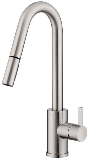 Gerber D457230BS Satin Black Amalfi Single Handle Pull-down Kitchen Faucet