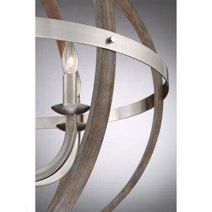 Quoizel FSN5206BN Fusion 6lts foyer  brushed nickel  24.5"d Pendant