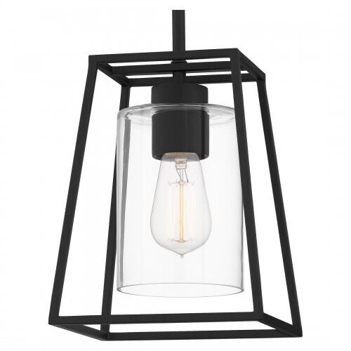 Quoizel PRC1508MBK Prescott Mini pendant 1 light matte black. Mini Pendant