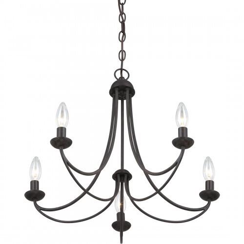 Quoizel MRN5005IB Mirren Chandelier imperial bronze 5lt Chandelier