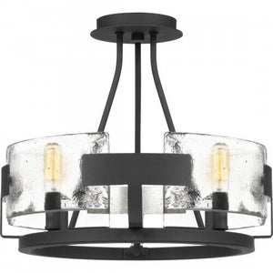 Quoizel STM1716BA Stratum Semi-flush mount 4 light royal ebony Semi-Flush Mount