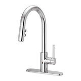 Polished Chrome Stellen Pull-down Kitchen Faucet With React TOUCH-F...