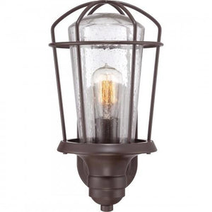 Quoizel MRE8408WT Marine Vintage Industrial Outdoor Lantern Wall Sconce, 1-Light, 100 Watts, Western Bronze (15" H x 9" W)