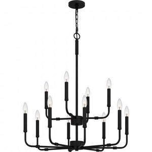 Quoizel ABR5128MBK Abner Chandelier 12 lights matte black Chandelier