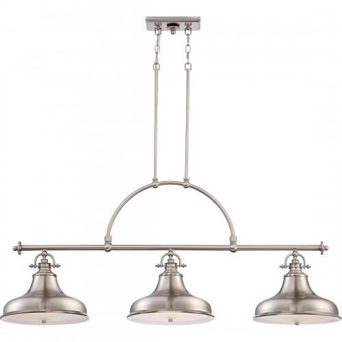 Quoizel ER353BN Emery Island chandelier brsh nikl 3lts Island Light