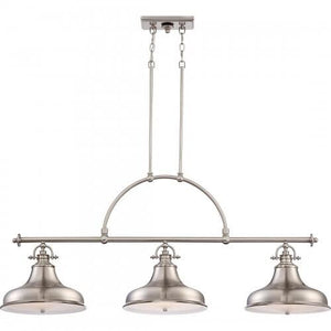 Quoizel ER353BN Emery Island chandelier brsh nikl 3lts Island Light