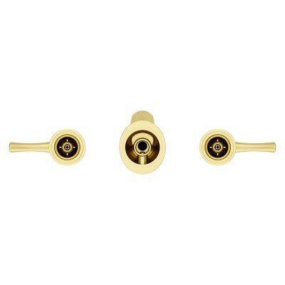 Pfister Brushed Gold 2-handle Wall Mount Bathroom Faucet LG49-RH4BG