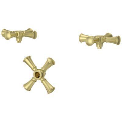 Pfister Brushed Gold 3-handle Tub Filler Cross Handle Kit HHL-LG6-TBBG