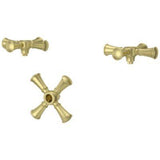 Tisbury Optional Cross Handles - Tub Filler in Brushed Gold