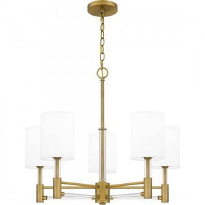 Quoizel GCN5026AB Gretchen Chandelier 5 lights aged brass Chandelier