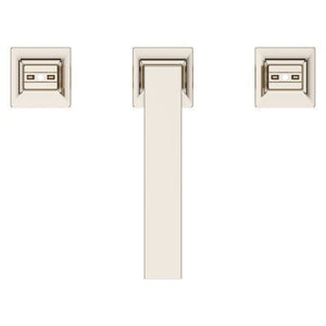 Polished Nickel 2-handle 8 Widespread Square Spout Bath Faucet LG49-VRV2D