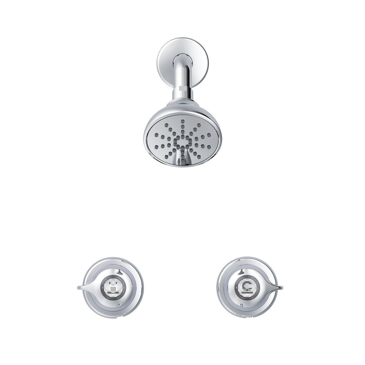 Gerber G004622083 Chrome Classics 6 Inch Centers Two Handle Shower Only FI...