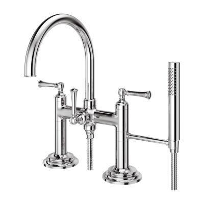 Pfister Polished Chrome Tisbury Deck Mounted Tub Filler LG6-2TBC