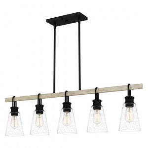 Quoizel KGB142EK Kingsbridge Linear chandelier 5 lights earth black Island Light