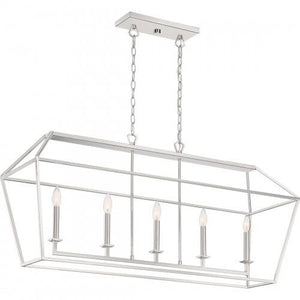 Quoizel AVY542PK Aviary Island 5 light polished nickel Island Light