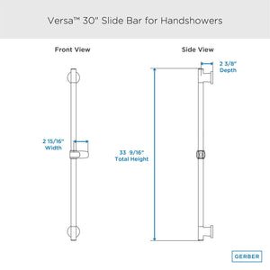 Gerber D469700 Chrome Versa 30" Slide Bar