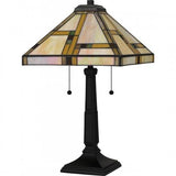 Quoizel TF16136MBK Tiffany Table lamp tiffany 2 lights matte black Table Lamp